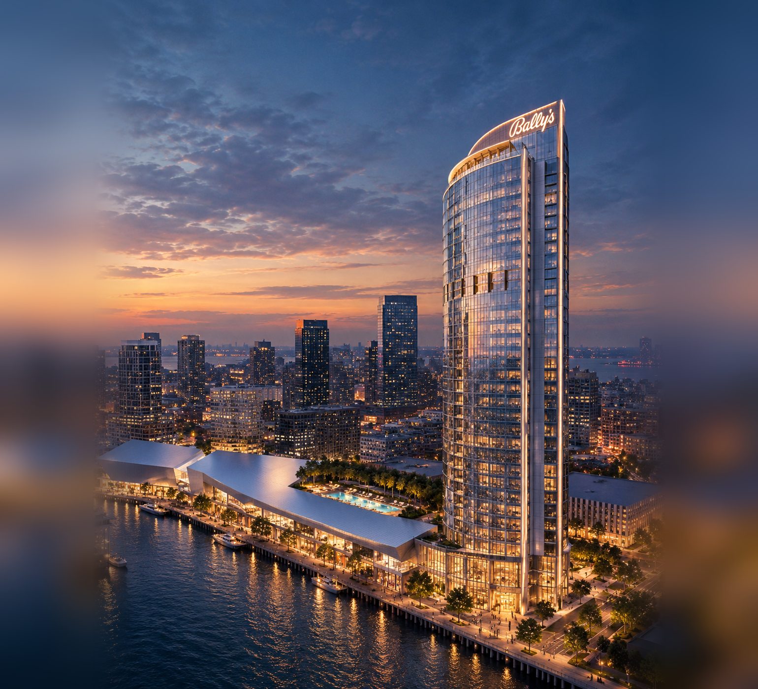 Illustration of Bally's Chicago hotel tower