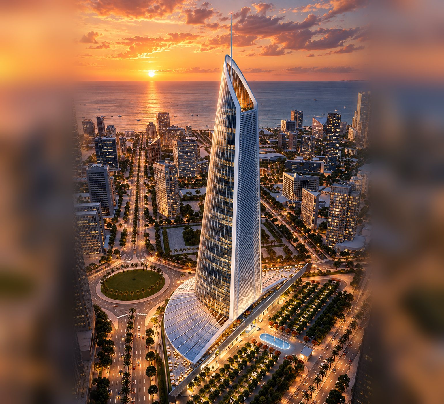 Illustration of FirstBank Head Office at Eko Atlantic, Lagos