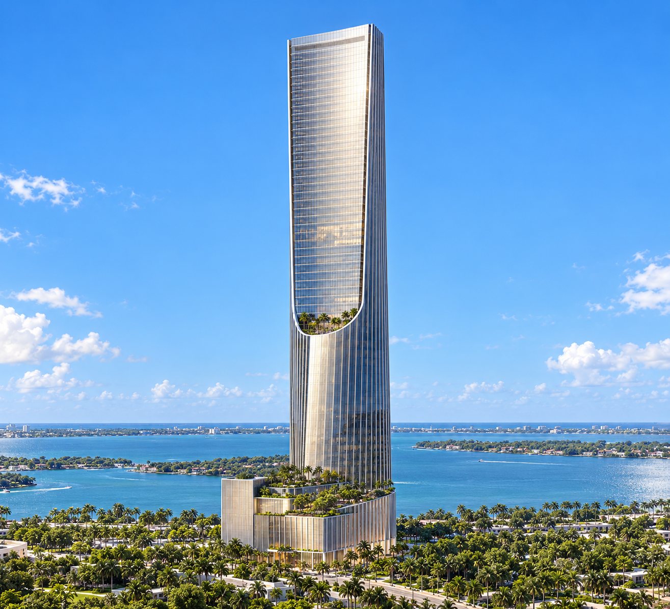 Illustration of One Bayfront Plaza in Miami